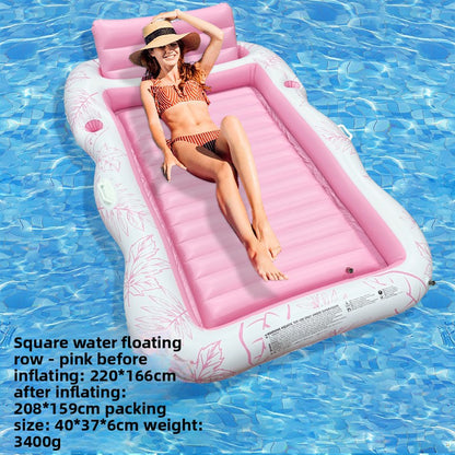 Square Bright Inflatable Pool Float Mat