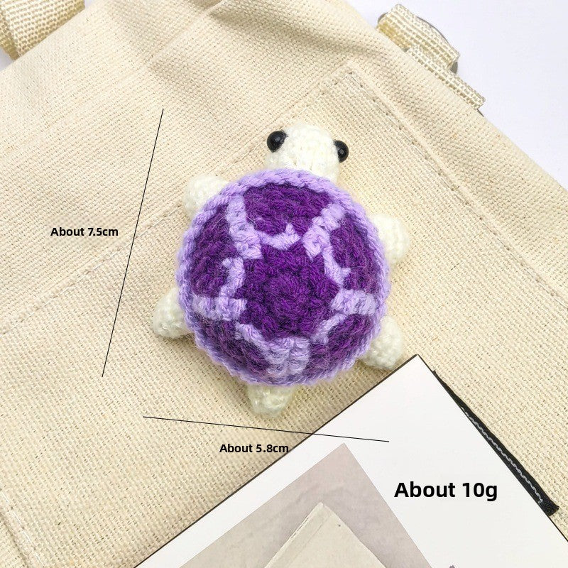 Cartoon Crochet Turtle Keychain DIY Pendant Gift