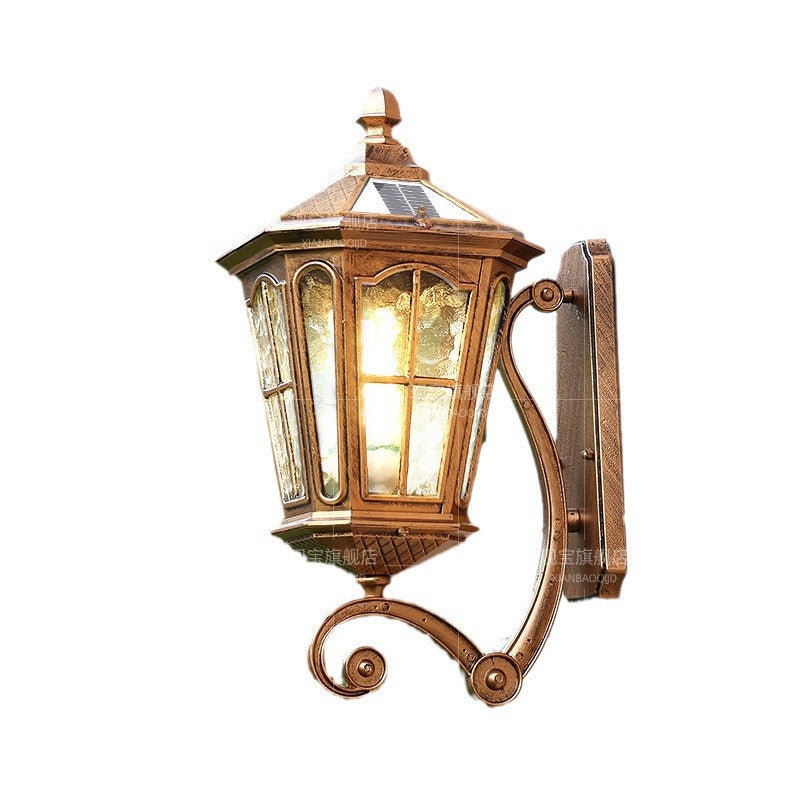 European Style Solar Outdoor Wall Lamp