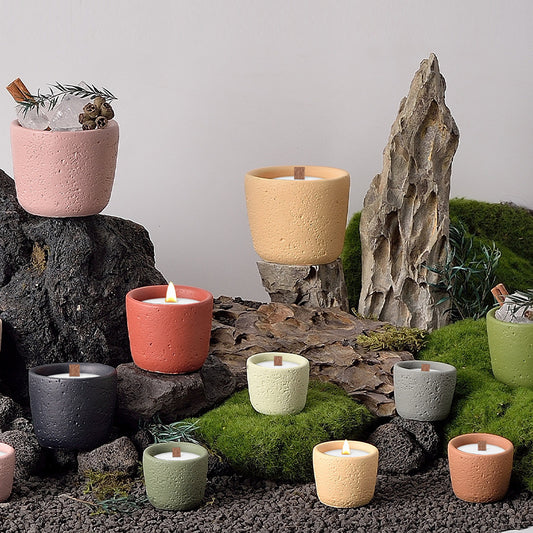 Cement Candle Holder Cup Empty Container