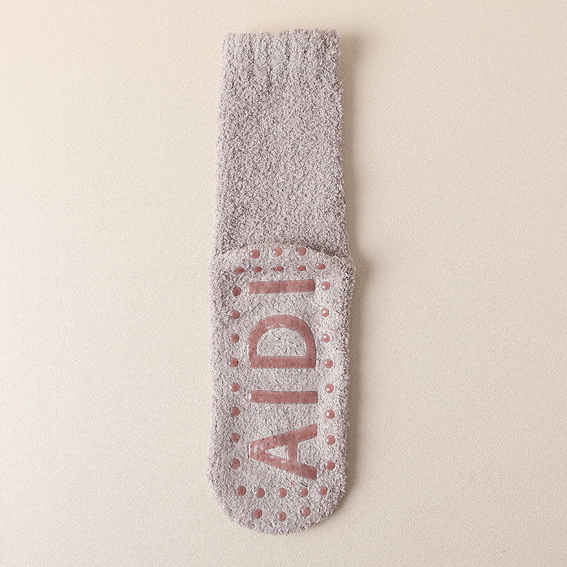 Fleece-Lined Anti-Slip Floor Socks for Winter