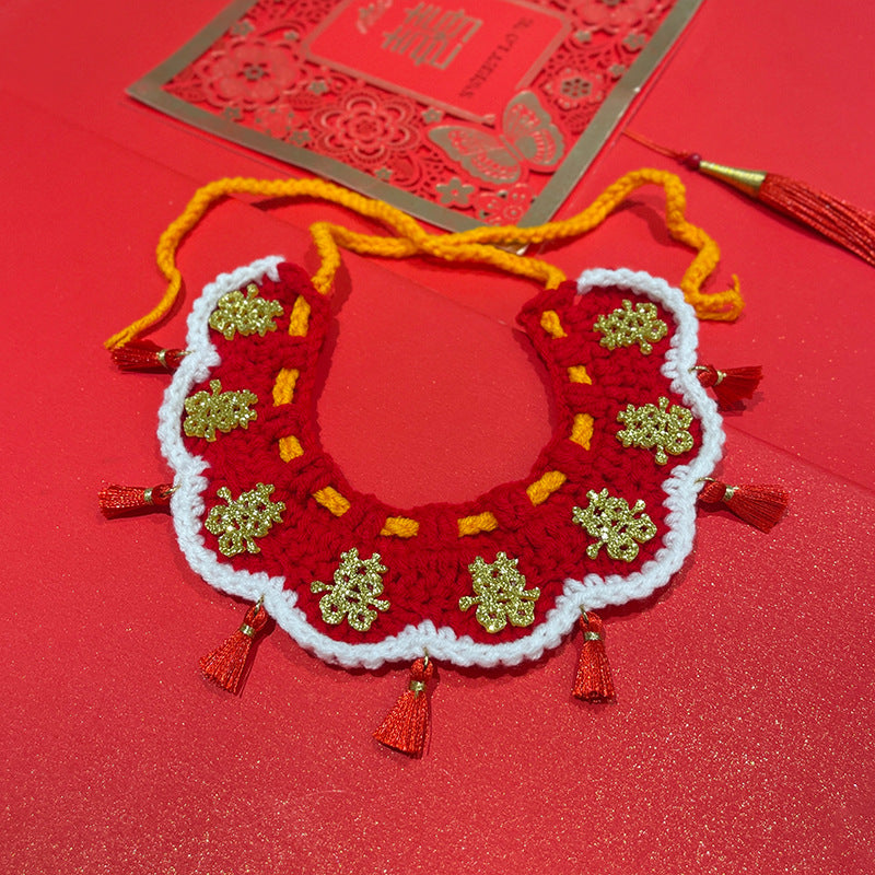 Christmas Pet Knitted Scarf