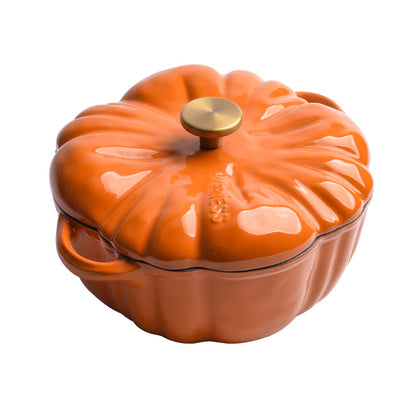Small Happiness Cast Iron Pumpkin Enamel Pot Stew Pot