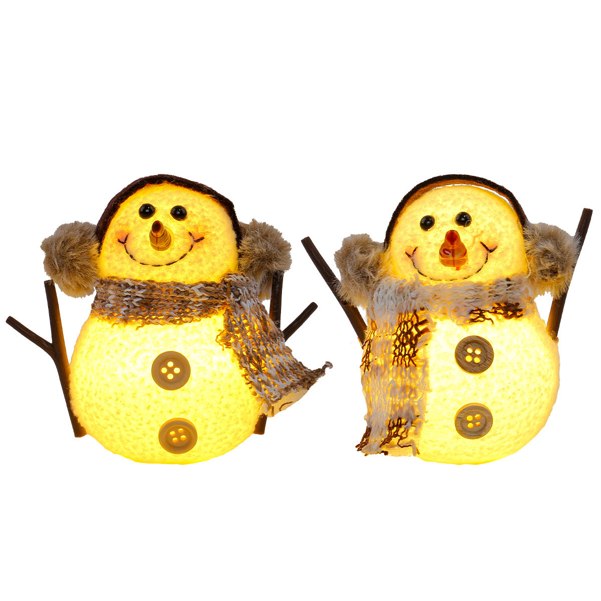 Christmas glowing little snowman figurine