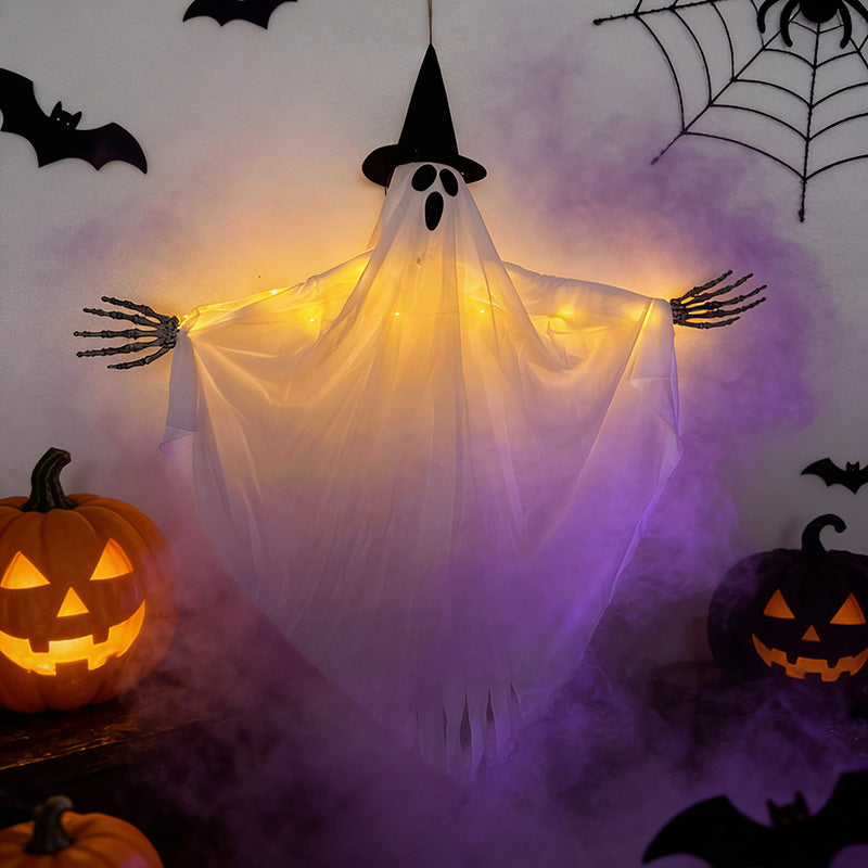 Glowing Wizard Hat Ghost Halloween Decoration