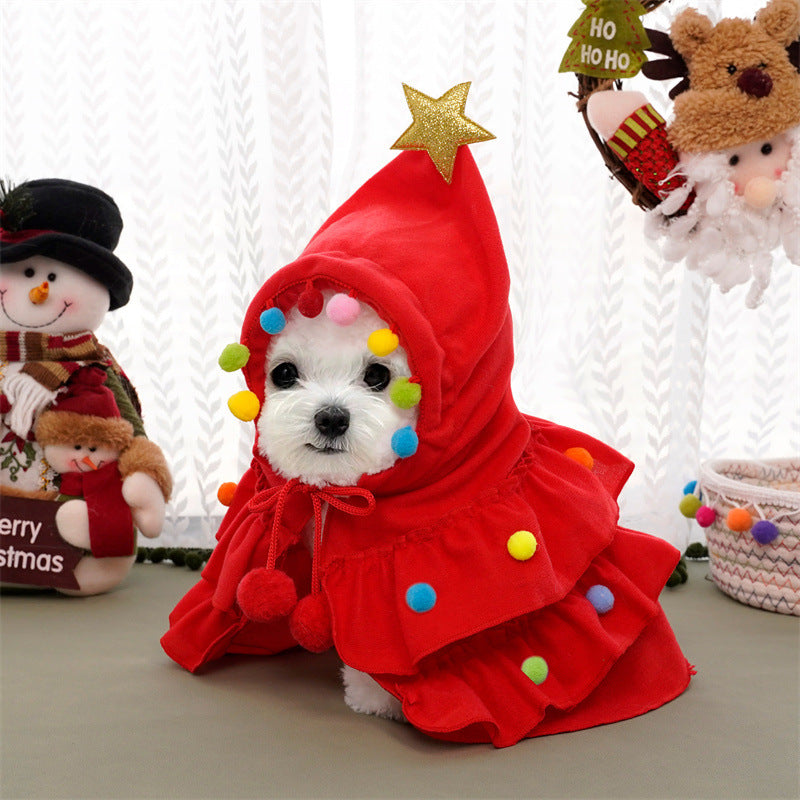 Christmas pet cape
