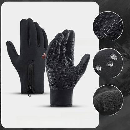 Winter and autumn outdoor warm ski and cycling gloves
