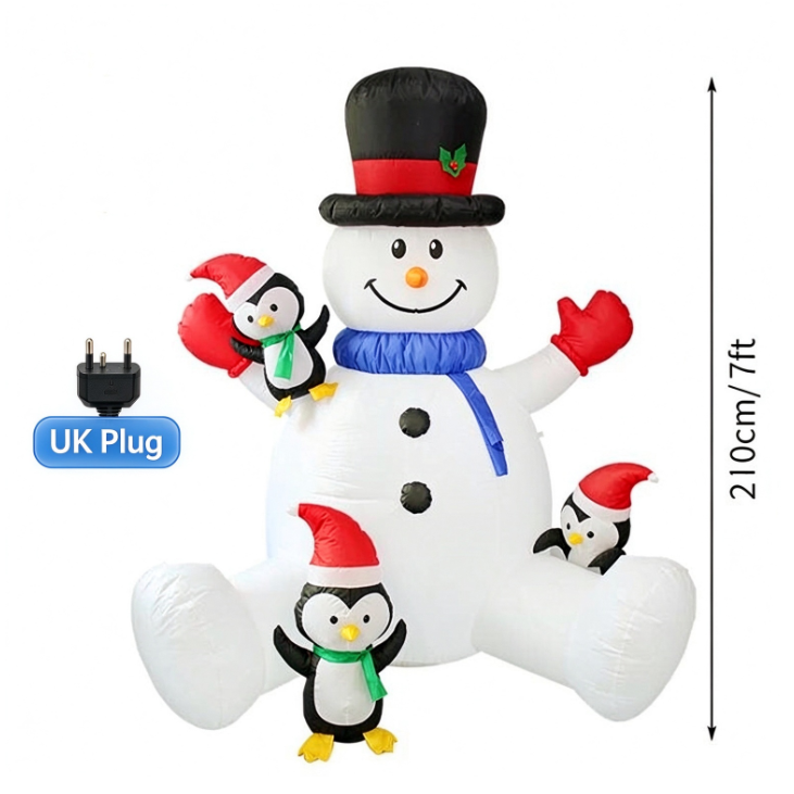 Inflatable Snowman Penguin Christmas Decoration