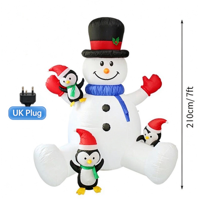 Inflatable Snowman Penguin Christmas Decoration