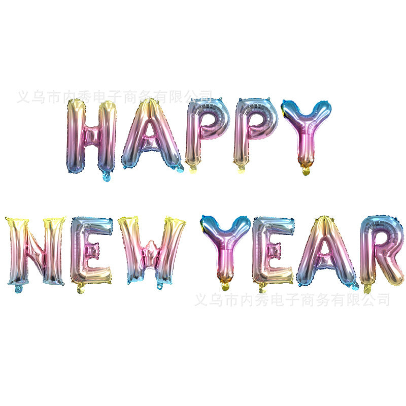 Happy New Year 2026 Letter Aluminum Membrane Balloon