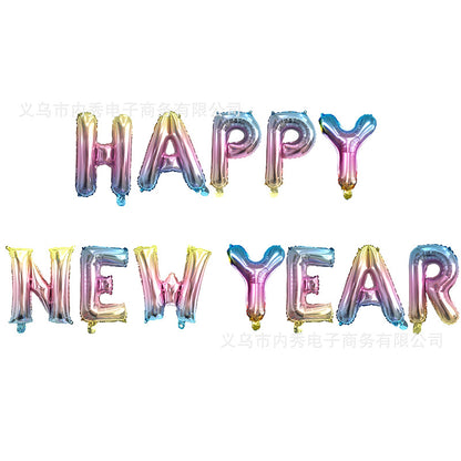 Happy New Year 2026 Letter Aluminum Membrane Balloon
