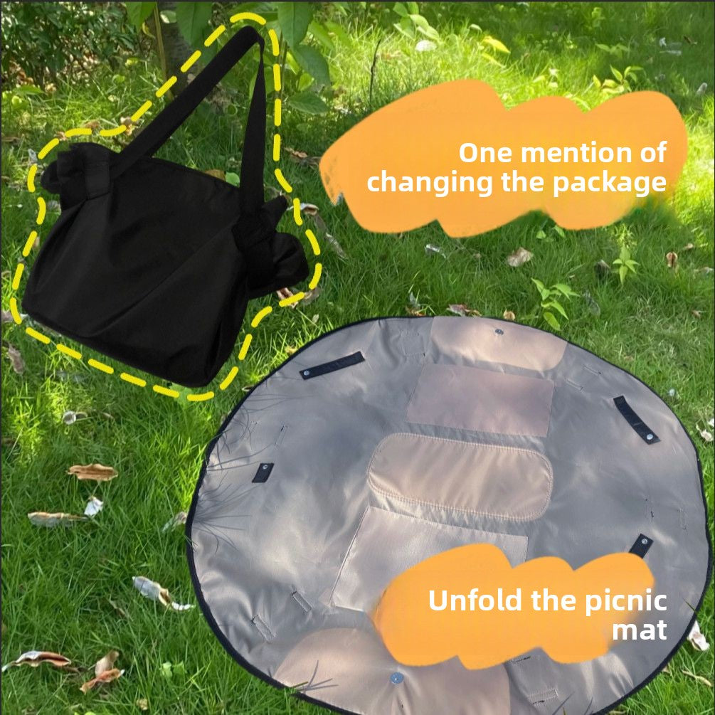 Two-in-One Picnic Mat Backpack with Quick Folding Feature