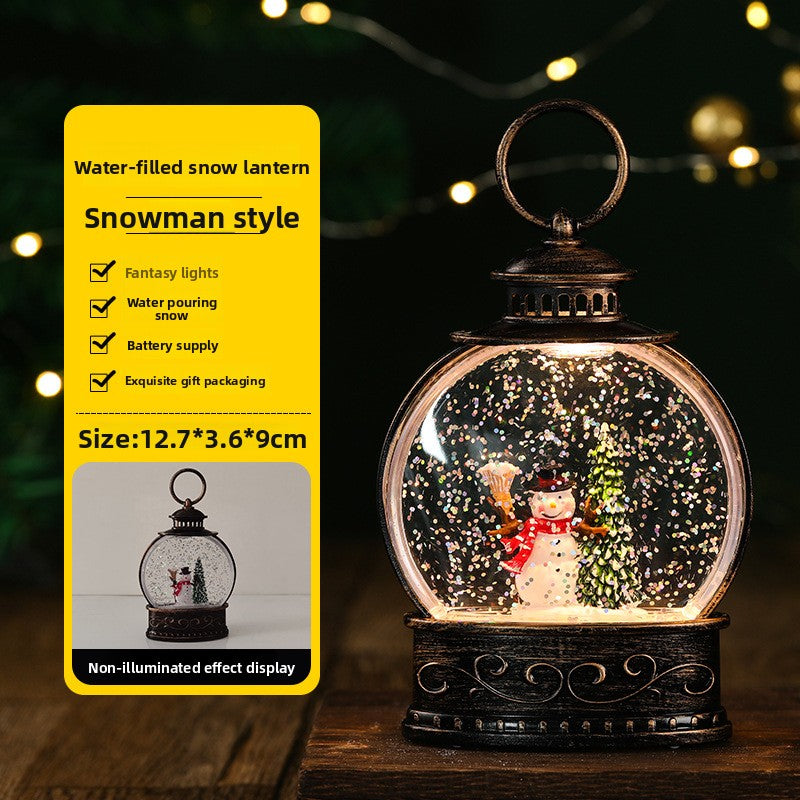 Christmas water-filled small wind lamp decoration item