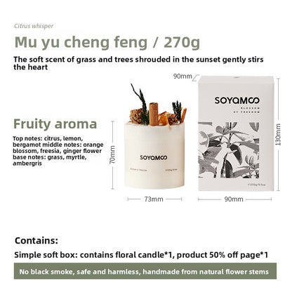 Floral Scented Candles for Home Aromatherapy