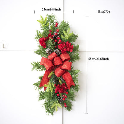 Nordic Christmas Bow Door Hanging Decoration