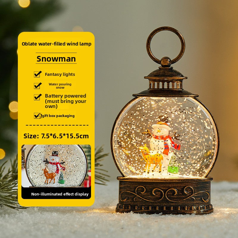 Christmas water-filled small wind lamp decoration item