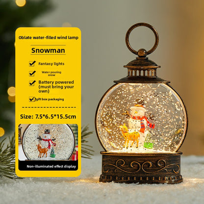 Christmas water-filled small wind lamp decoration item
