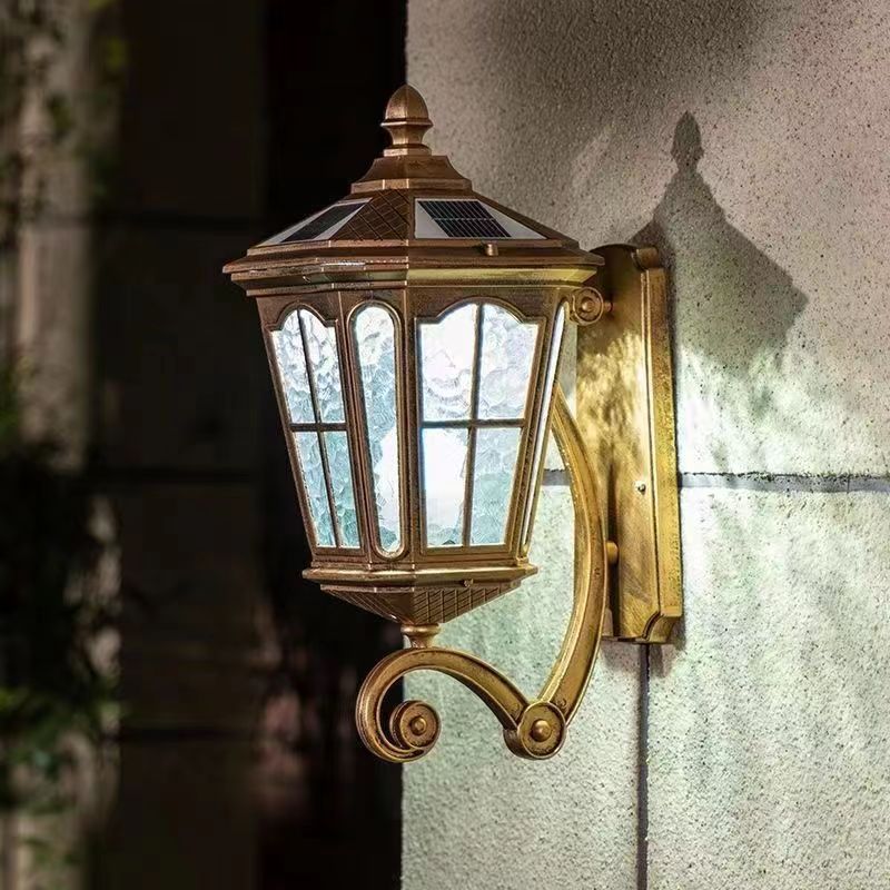 European Style Solar Outdoor Wall Lamp