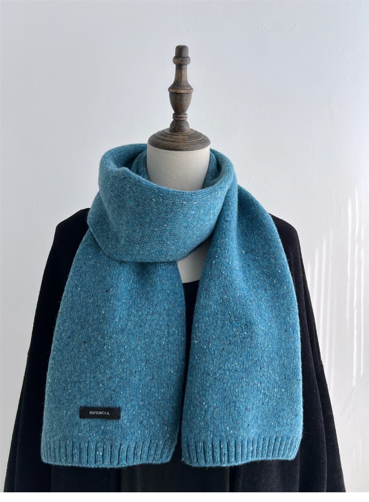 Merino Wool Knitted Winter Scarf