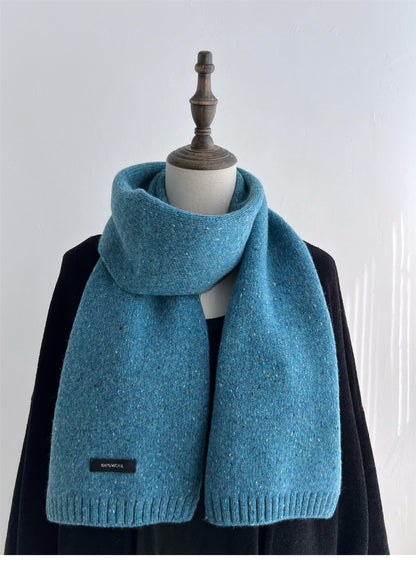 Merino Wool Knitted Winter Scarf