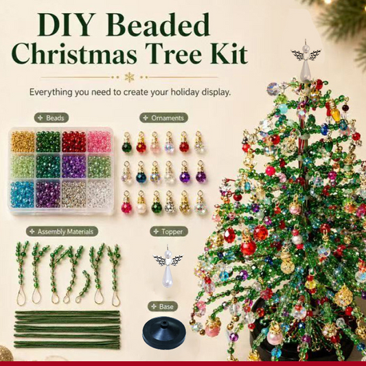 DIY Beaded Christmas Tree Kit with Lights