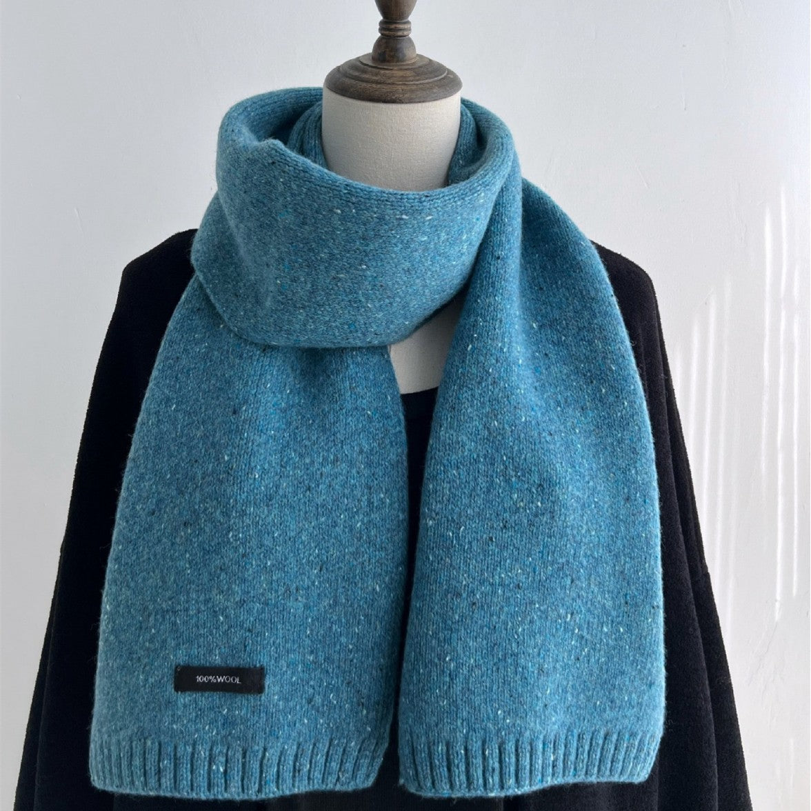 Merino Wool Knitted Winter Scarf