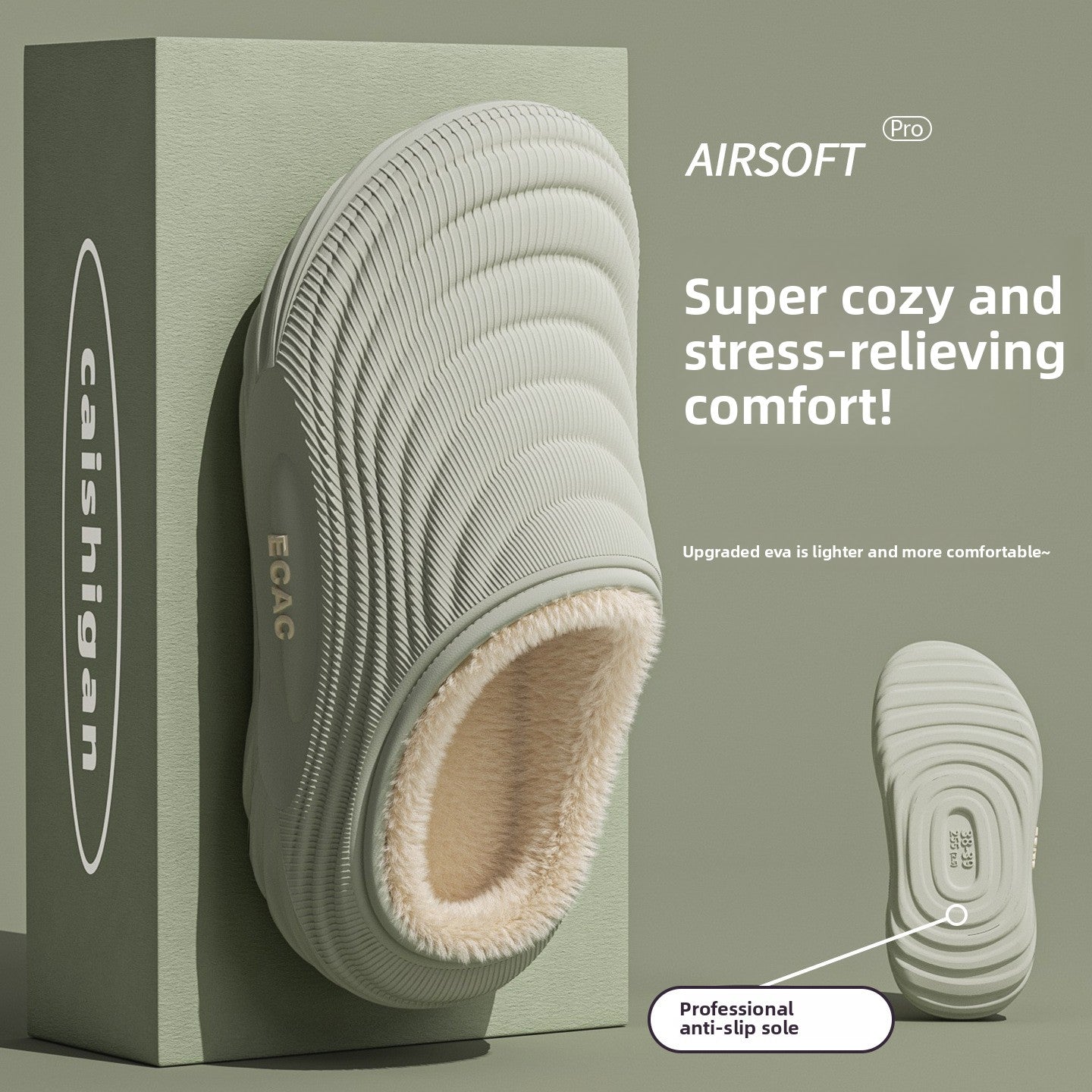 Waterproof Fleece-Lined Winter Slippers