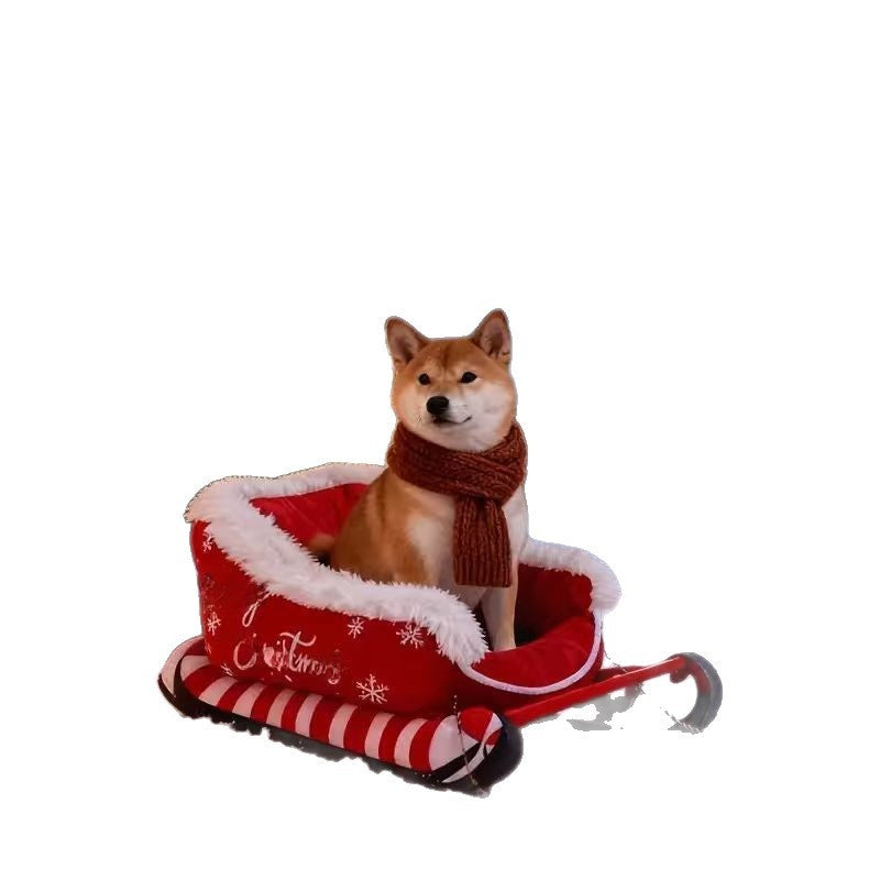 Christmas Sleigh Design Pet Dog House