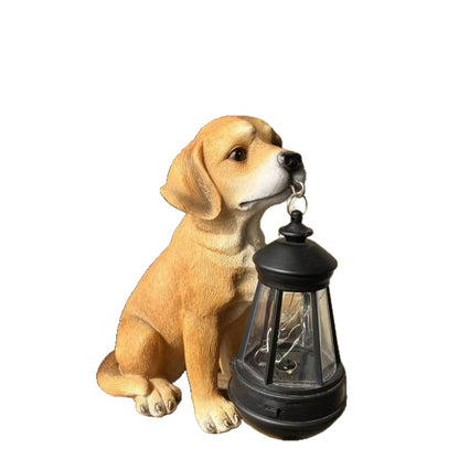 Solar Puppy Lantern Outdoor Garden Decoration