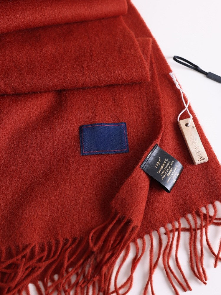 Merino Wool Scarf Winter Warm Unisex