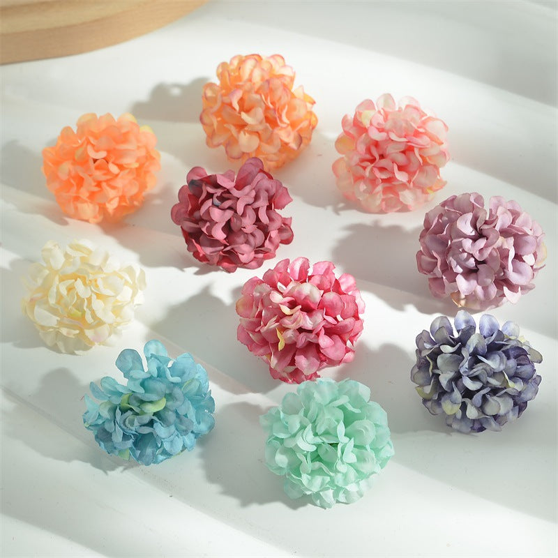 Hydrangea Artificial Flower Heads for DIY Decoration