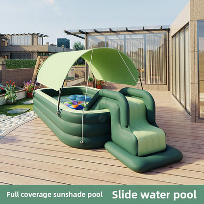 Childrens Inflatable Swimming Pool with Sunshade