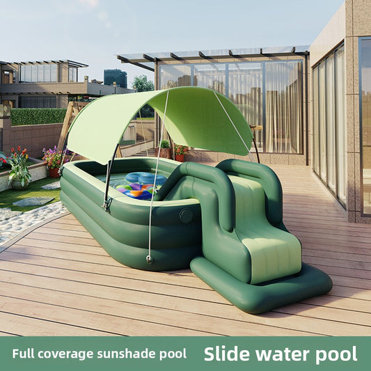 Childrens Inflatable Swimming Pool with Sunshade