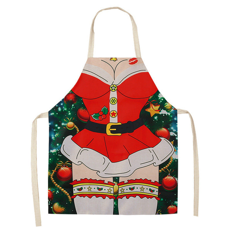 Christmas print apron