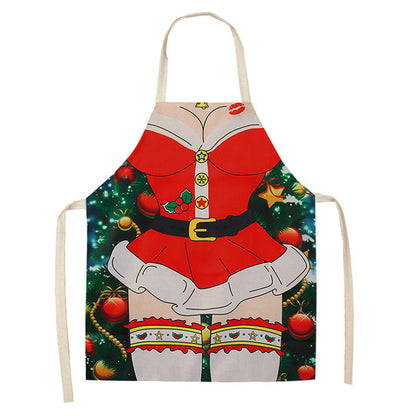Christmas print apron