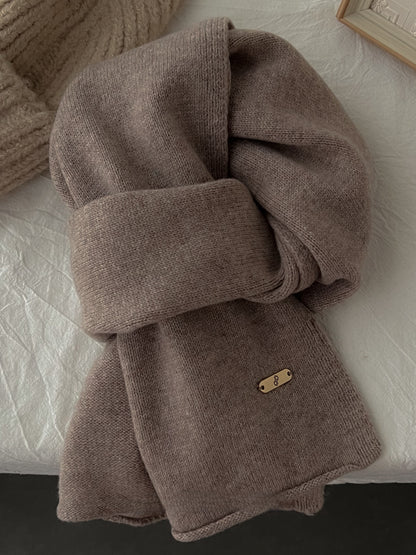 Merino Wool Scarf Winter Warm Unisex