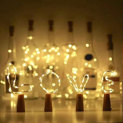 LED Wine Bottle Stopper Copper Wire Light String Decoration