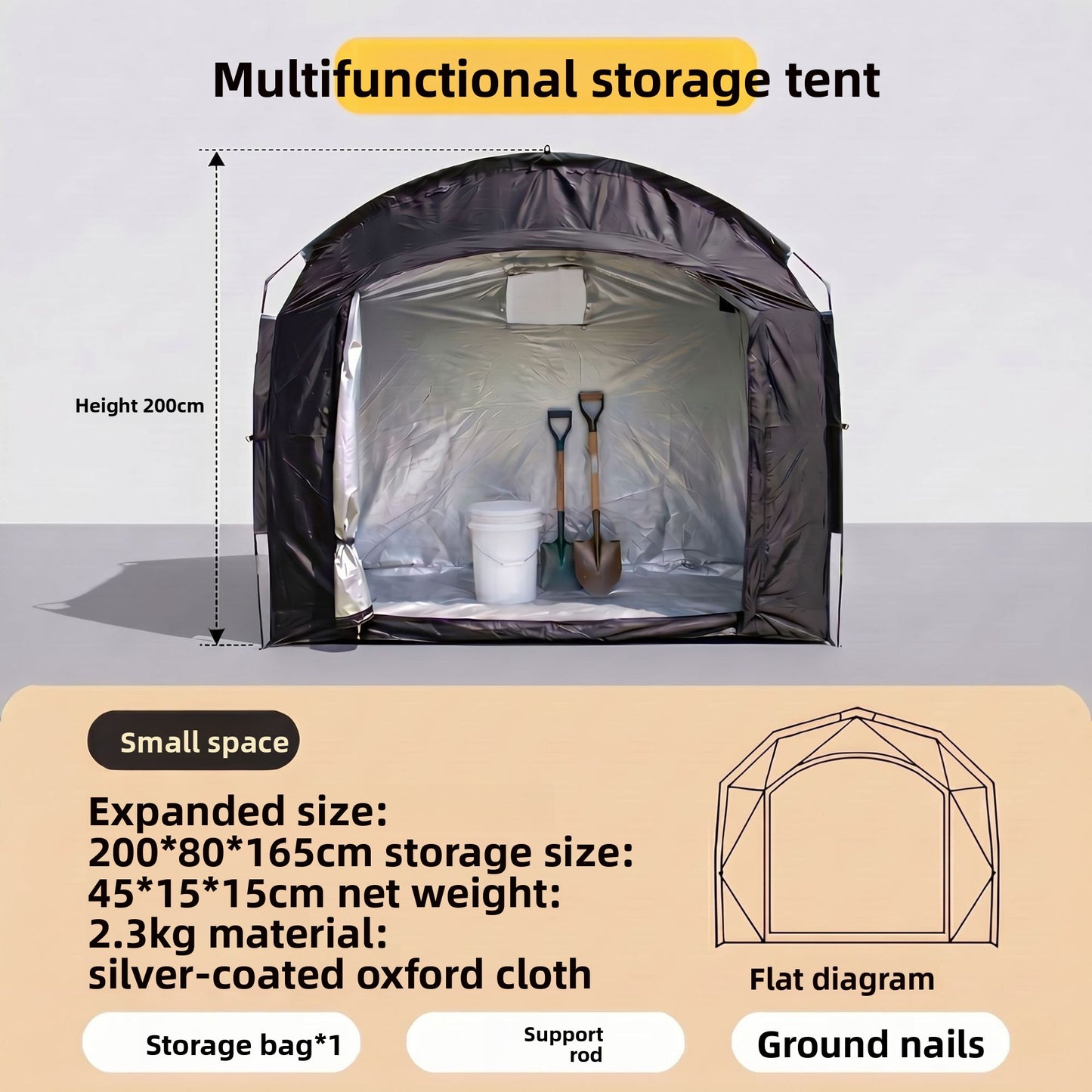 Foldable Outdoor Storage Shelter