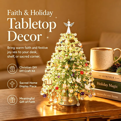 DIY Beaded Christmas Tree Kit with Lights