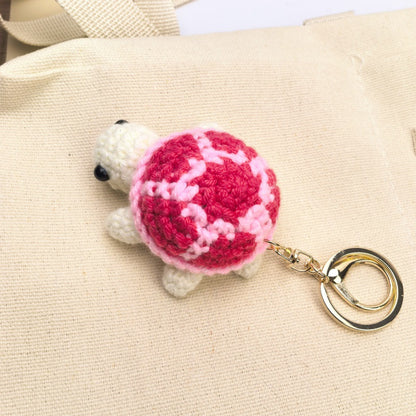 Cartoon Crochet Turtle Keychain DIY Pendant Gift