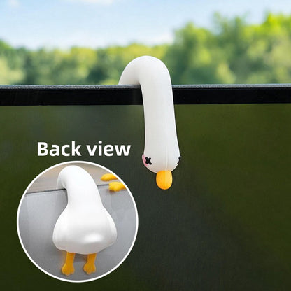 Big White Goose Car Ornaments Cute Cartoon Car Console Decoration