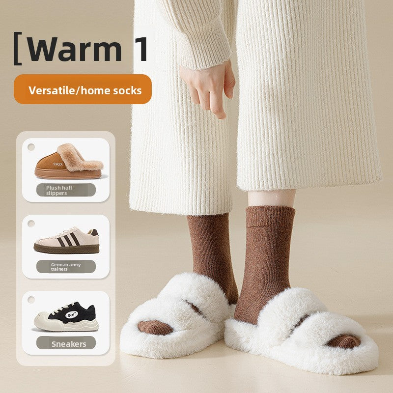 Fleece-Lined Wool Socks for Winter Warmth