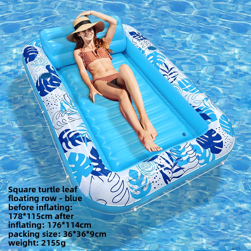Square Bright Inflatable Pool Float Mat