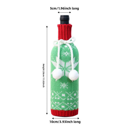 Christmas Wine Bottle Decoration Covers