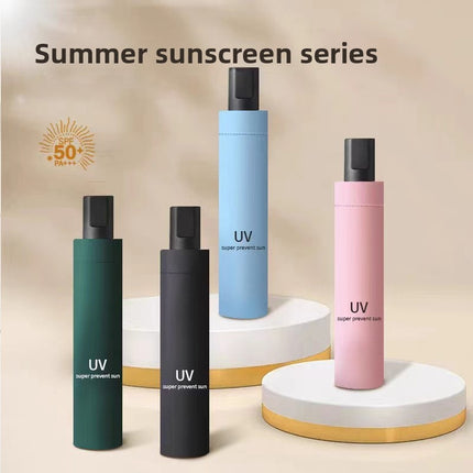 Folding umbrella for both weather and rain