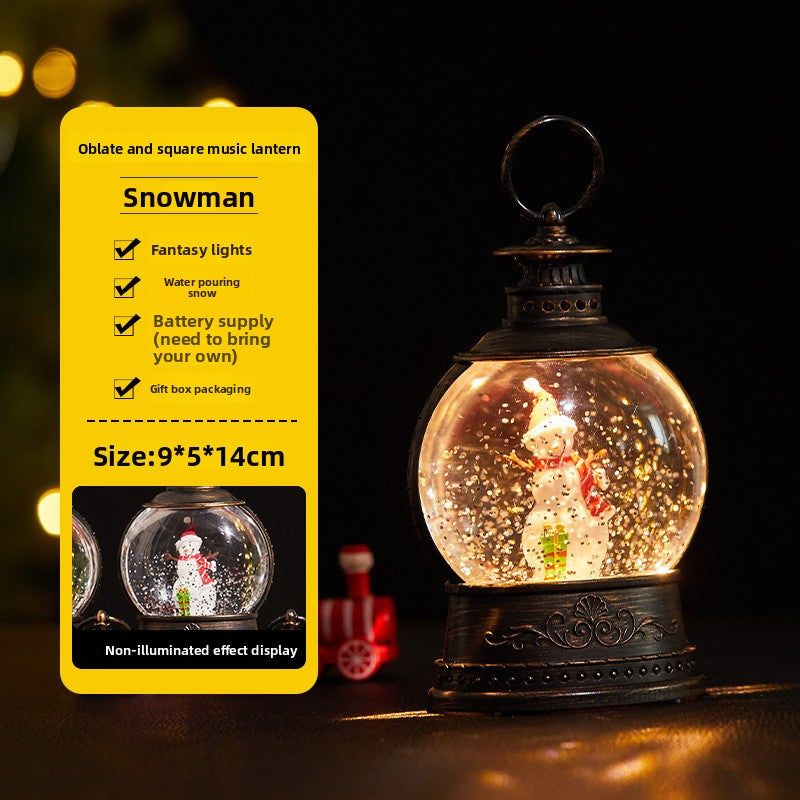 Christmas water-filled small wind lamp decoration item