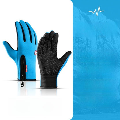 Winter and autumn outdoor warm ski and cycling gloves