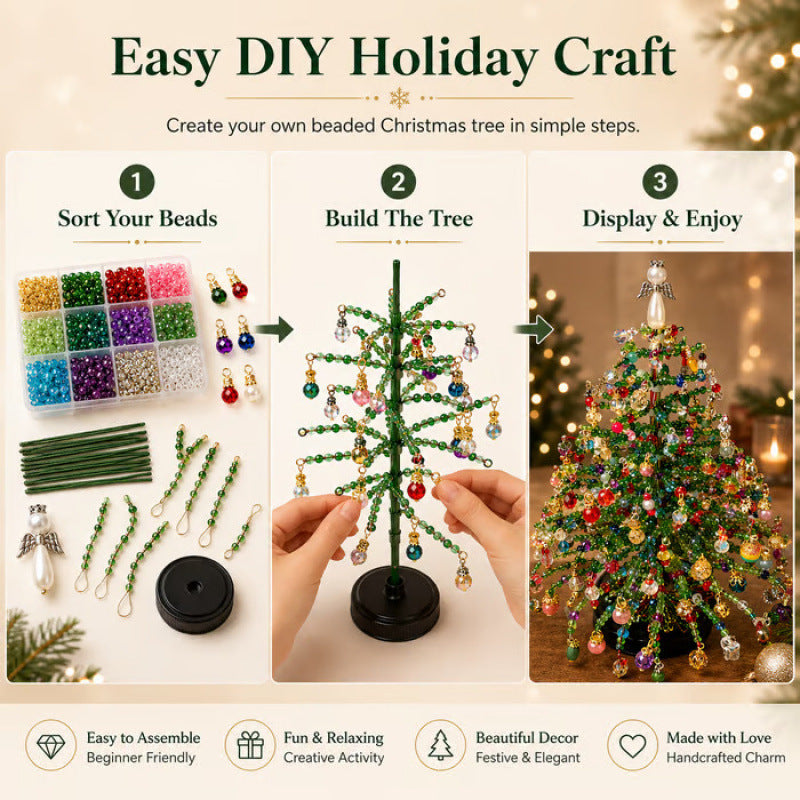 DIY Beaded Christmas Tree Craft Kit