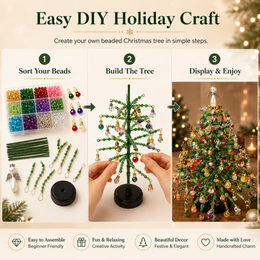 DIY Beaded Christmas Tree Craft Kit