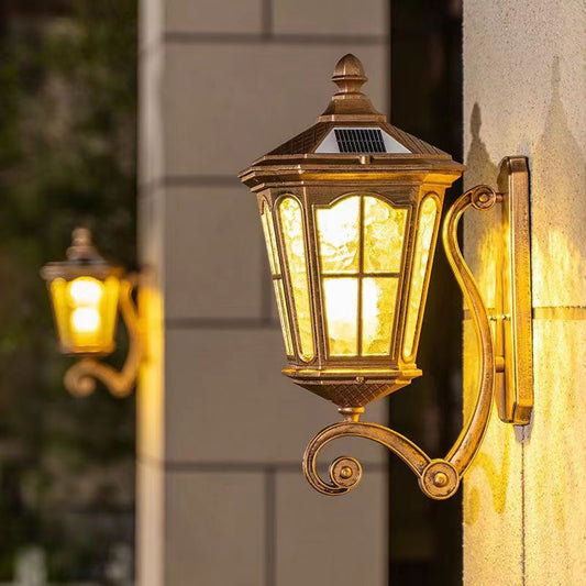 European Style Solar Outdoor Wall Lamp